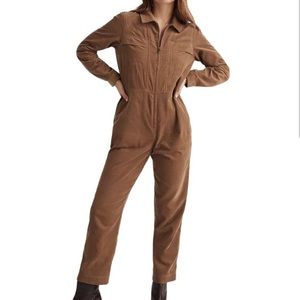 Madewell Brown Corduroy Long Sleeve Jumpsuit/Coveralls - Utility